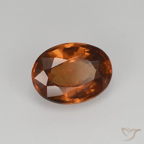 1.60 ct Brown Hessonite Garnet Stone, Natural Hessonite Garnet in Oval Facet Shape for Sale