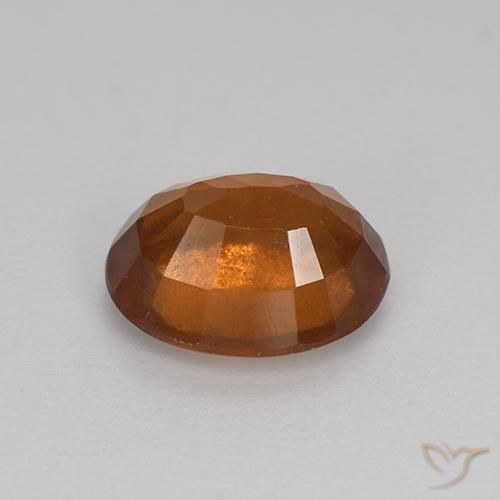 Hessonite Garnet Gemstone in 8.3 x 6.9 mm Size for Sale, Hessonite Garnet Stone in Dark Orange Color