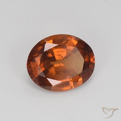2.21 ct Brown Hessonite Garnet Stone, Natural Hessonite Garnet in Oval Facet Shape for Sale