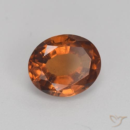 1.86 ct Brown Hessonite Garnet Stone, Natural Hessonite Garnet in Oval Facet Shape for Sale