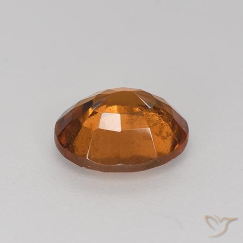 Hessonite Garnet Gemstone in 8.2 x 6.9 mm Size for Sale, Hessonite Garnet Stone in Orangeish Brown Color