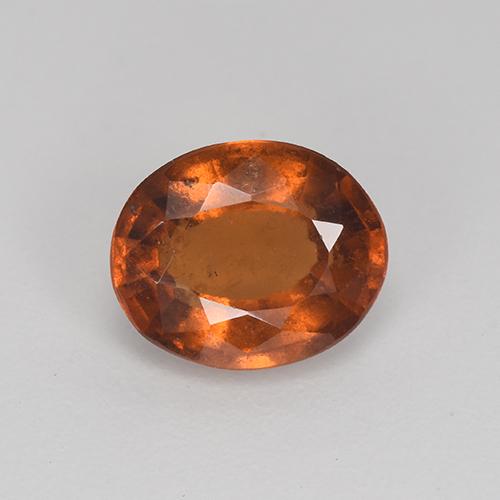 2.26 ct Brown Hessonite Garnet Gemstone, Hessonite Garnet Gem in Oval Facet Shape for Sale.