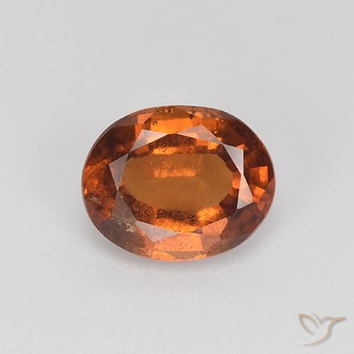 2.2 ct Brown Hessonite Garnet, 8.7 x 7 mm Oval Cut From Madagascar, Photo A