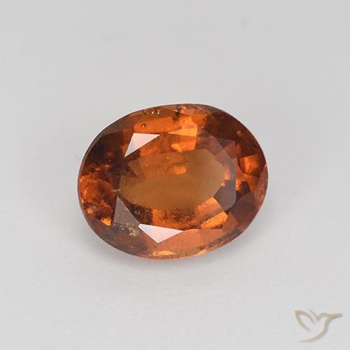2.20 ct Brown Hessonite Garnet Stone, Natural Hessonite Garnet in Oval Facet Shape for Sale