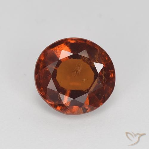 Dark Orange Red Гранат Гессонит Камень - 2.3ct Фасетный Овал (ID: 512779)