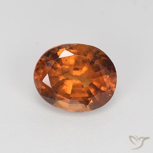 1.86 ct Brown Hessonite Garnet, 8.1 x 6.7 mm Oval Cut From Madagascar, Photo A