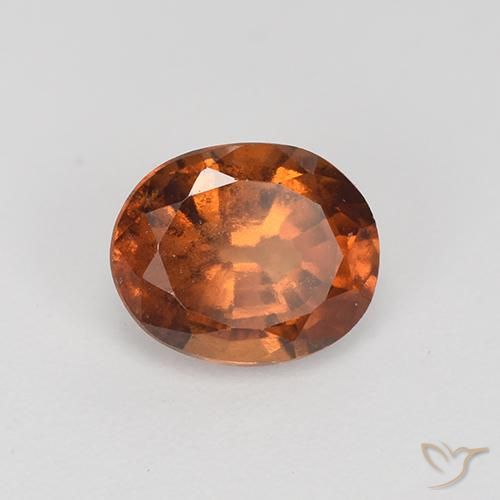 1.86 ct Brown Hessonite Garnet Stone, Natural Hessonite Garnet in Oval Facet Shape for Sale