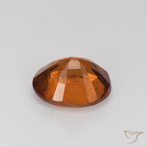 Hessonite Garnet Gemstone in 8.1 x 6.7 mm Size for Sale, Hessonite Garnet Stone in Medium Brown Color