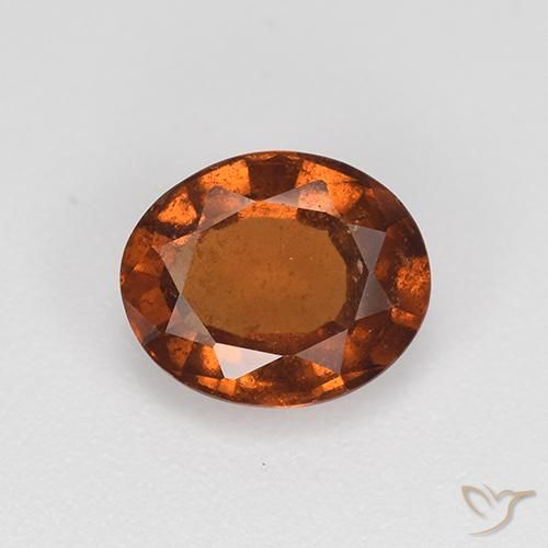 2 ct Brown Hessonite Garnet, 8.4 x 6.9 mm Oval Cut From Madagascar, Photo A