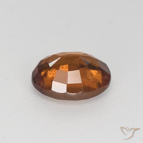 Hessonite Garnet Gemstone in 8.4 x 6.9 mm Size for Sale, Hessonite Garnet Stone in Orangeish Brown Color