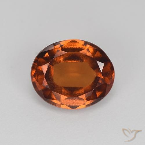 2.12 carat Brown Hessonite Garnet Gemstone | Oval loose Hessonite ...