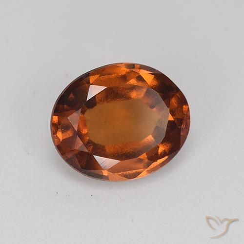 2.12 ct Brown Hessonite Garnet Stone, Natural Hessonite Garnet in Oval Facet Shape for Sale
