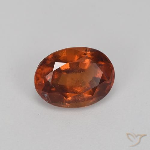 1.92 ct Brown Hessonite Garnet Stone, Natural Hessonite Garnet in Oval Facet Shape for Sale
