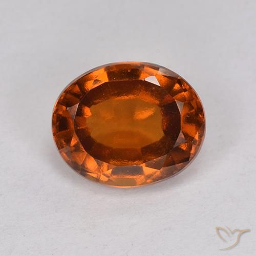 2.16 ct Brown Hessonite Garnet, 8.6 x 7 mm Oval Cut From Madagascar, Photo A