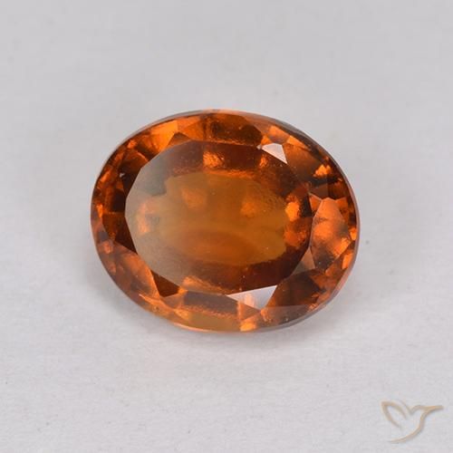 2.16 ct Brown Hessonite Garnet Stone, Natural Hessonite Garnet in Oval Facet Shape for Sale