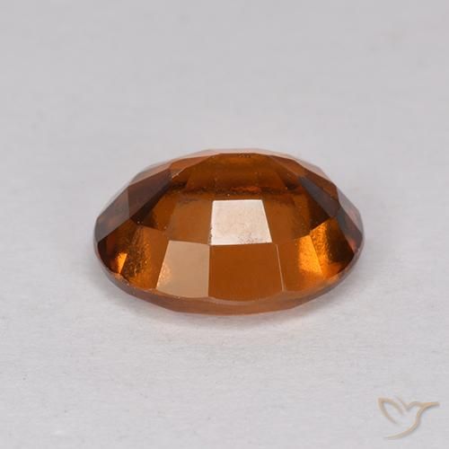 Hessonite Garnet Gemstone in 8.6 x 7 mm Size for Sale, Hessonite Garnet Stone in Orangeish Brown Color