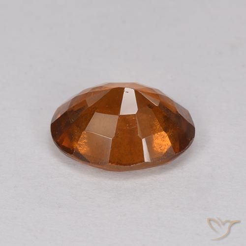 Hessonite Garnet Gemstone in 8.4 x 7 mm Size for Sale, Hessonite Garnet Stone in Dark Orange Color