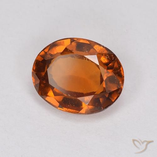 1.94 ct Orange Hessonite Garnet Stone, Natural Hessonite Garnet in Oval Facet Shape for Sale