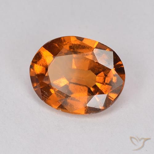 1.78 ct Orange Hessonite Garnet Stone, Natural Hessonite Garnet in Oval Facet Shape for Sale