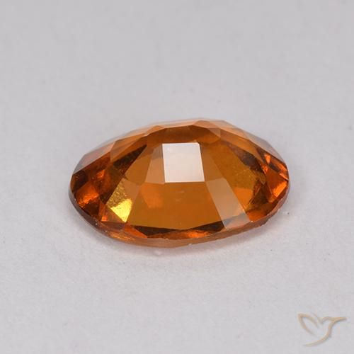 Hessonite Garnet Gemstone in 9 x 7 mm (calibrated) Size for Sale, Hessonite Garnet Stone in Medium-Dark Orange Color