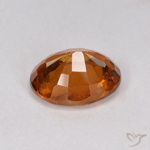 Hessonite Garnet Gemstone in 8.4 x 7 mm Size for Sale, Hessonite Garnet Stone in Medium-Dark Orange Color