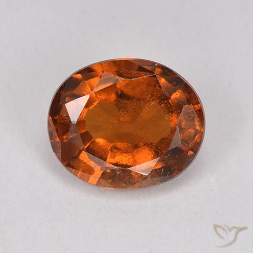 1.80ct Natural Reddish Orange Hessonite Garnet, Oval, VS-SI