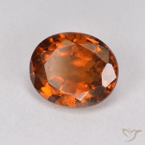1.80 ct Orange Hessonite Garnet Stone, Natural Hessonite Garnet in Oval Facet Shape for Sale