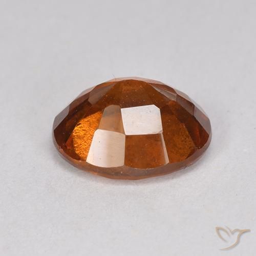 Hessonite Garnet Gemstone in 8 x 6.7 mm Size for Sale, Hessonite Garnet Stone in Reddish Orange Color