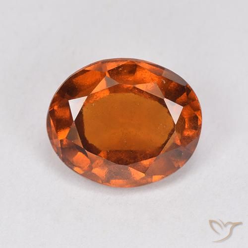 2.46ct Natural Amber Orange Hessonite Garnet, Oval, VS-SI