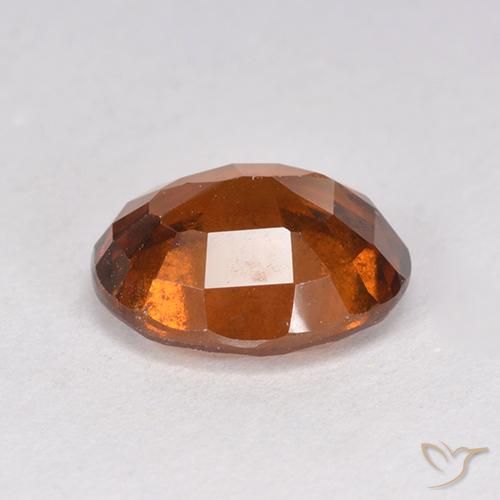 Hessonite Garnet Gemstone in 8.9 x 7.5 mm Size for Sale, Hessonite Garnet Stone in Amber Orange Color
