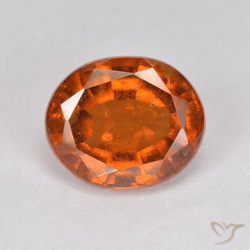 2.64ct Natural Amber Orange Hessonite Garnet, Oval, VS-SI