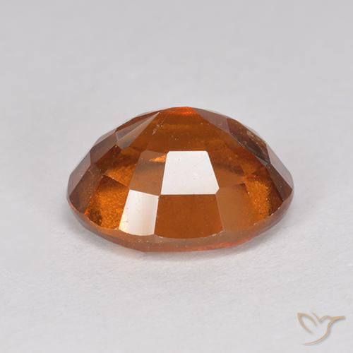 Hessonite Garnet Gemstone in 8.9 x 7.4 mm Size for Sale, Hessonite Garnet Stone in Amber Orange Color