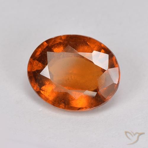 2.72 ct Orange Hessonite Garnet Stone, Natural Hessonite Garnet in Oval Facet Shape for Sale