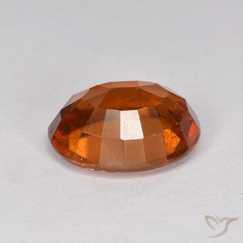 Hessonite Garnet Gemstone in 9.4 x 7.8 mm Size for Sale, Hessonite Garnet Stone in Reddish Orange Color