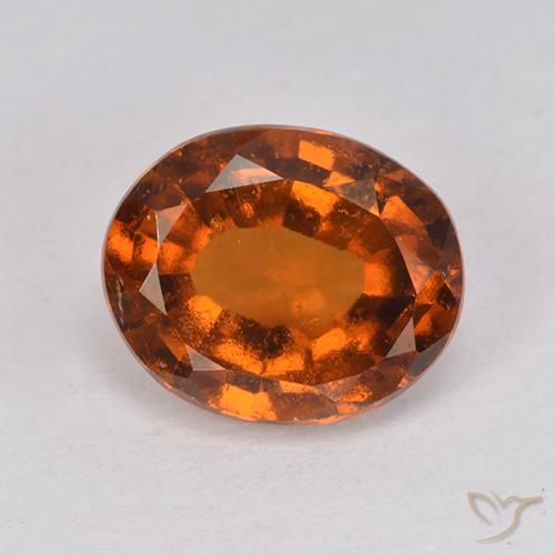 2.56ct Natural Amber Orange Hessonite Garnet, Oval, VS-SI