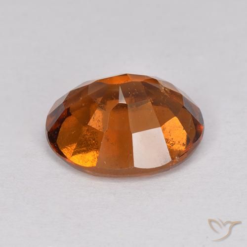 Hessonite Garnet Gemstone in 9.2 x 7.6 mm Size for Sale, Hessonite Garnet Stone in Amber Orange Color