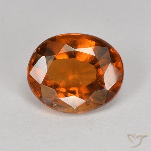 1.76ct Natural Fire Orange Hessonite Garnet, Oval, VS