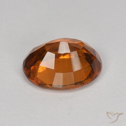 Hessonite Garnet Gemstone in 8.1 x 6.8 mm Size for Sale, Hessonite Garnet Stone in Fire Orange Color