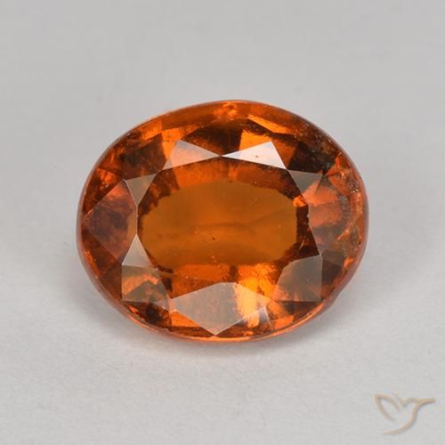 2.07ct Natural Reddish Orange Hessonite Garnet, Oval, VS
