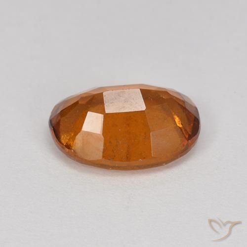 Hessonite Garnet Gemstone in 8.8 x 6.6 mm Size for Sale, Hessonite Garnet Stone in Deep Orange Color