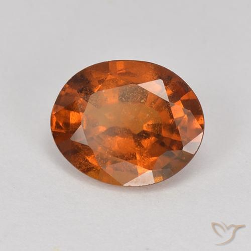 1.80 ct Orange Hessonite Garnet Stone, Natural Hessonite Garnet in Oval Facet Shape for Sale