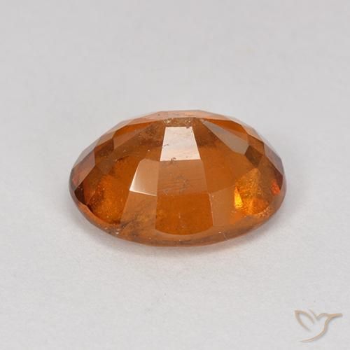 Hessonite Garnet Gemstone in 8.6 x 7.1 mm Size for Sale, Hessonite Garnet Stone in Deep Orange Color