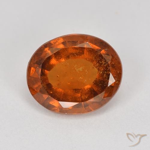 1.90ct Natural Reddish Orange Hessonite Garnet, Oval, VS-SI