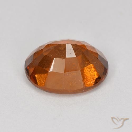 Hessonite Garnet Gemstone in 8.3 x 6.9 mm Size for Sale, Hessonite Garnet Stone in Reddish Orange Color