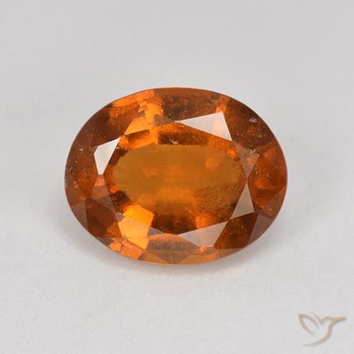 2.28ct Natural Deep Orange Hessonite Garnet, Oval, VS