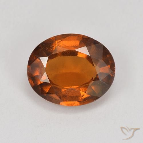 1.88ct Natural Reddish Orange Hessonite Garnet, Oval, VS