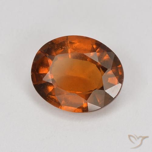 1.88 ct Orange Hessonite Garnet Stone, Natural Hessonite Garnet in Oval Facet Shape for Sale