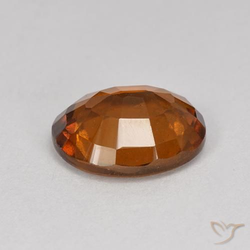 Hessonite Garnet Gemstone in 8.5 x 7.1 mm Size for Sale, Hessonite Garnet Stone in Reddish Orange Color