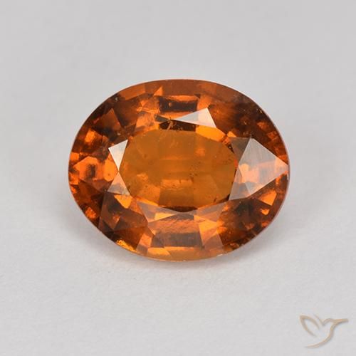 2.23ct Natural Deep Orange Hessonite Garnet, Oval, VS-SI