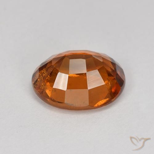 Hessonite Garnet Gemstone in 9 x 7 mm (calibrated) Size for Sale, Hessonite Garnet Stone in Deep Orange Color